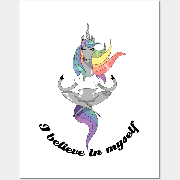 yoga unicorn Wall Art by gh30rgh3